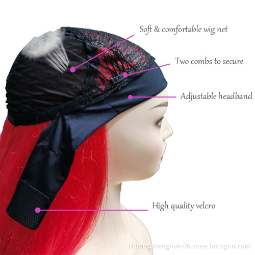 Factory price long straight headband wig for black women quality colorful none lace no glue synthetic fiber toupee(20 inches)